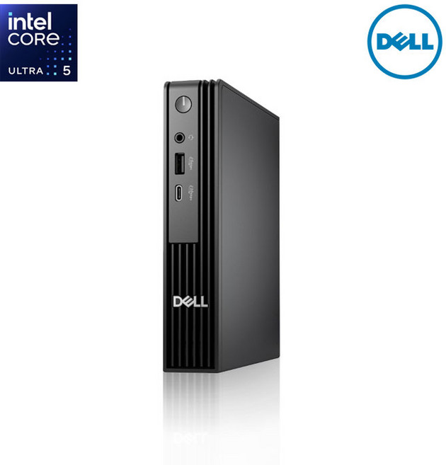 Dell Pro Micro QCM1250 Ultra5 235T DDR5 16GB 초슬림 사무용 가정용 미니 데스크탑, Free DOS, 512GB, 8GB, 블랙