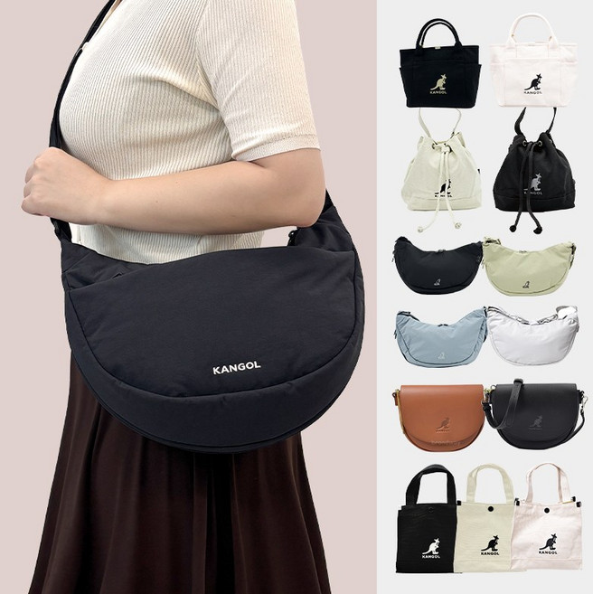 백화점 매장판 캉골 크로스백 여성 데일리 여행 소풍 핸드폰 가방 + 쇼핑백