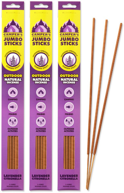 캠퍼스 시트로넬라 캠핑 점보 인센스 스틱 3p, 라벤더