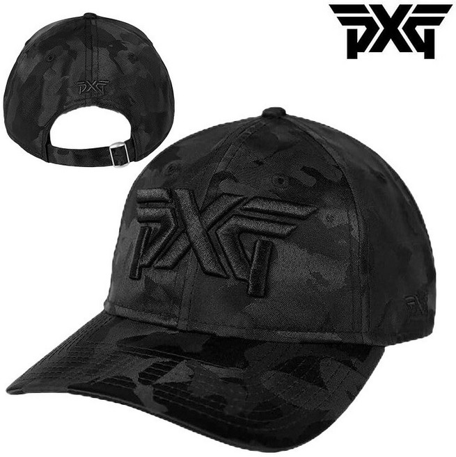 PXG 페어웨이 카모 자카드 9TWENTY 골프 볼캡 조절형 301980250685-10, 1개, 블랙