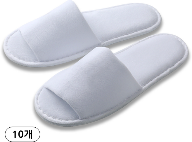 호텔 일회용 슬리퍼 화이트 개별포장 10개