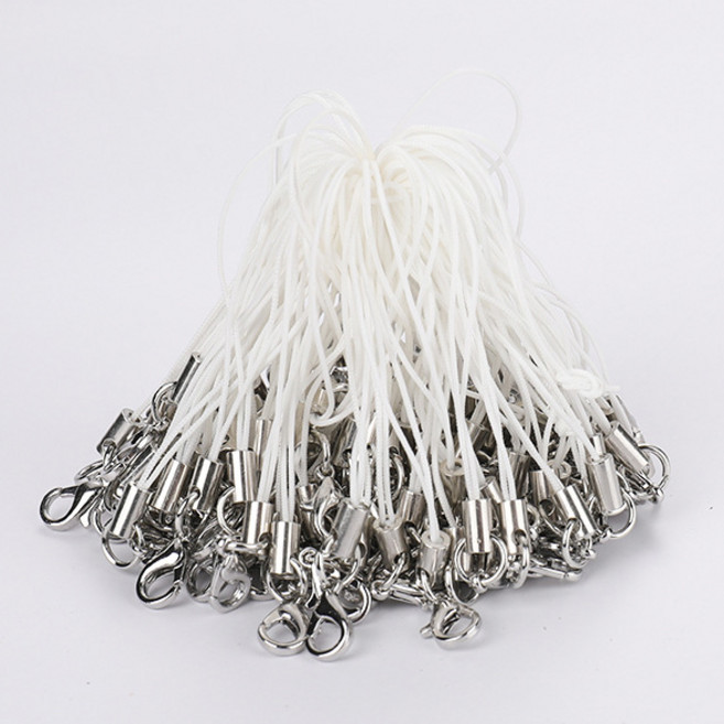 DIY 핸드폰 고리 폰고리, 100개, 선택08)화이트, 7cm