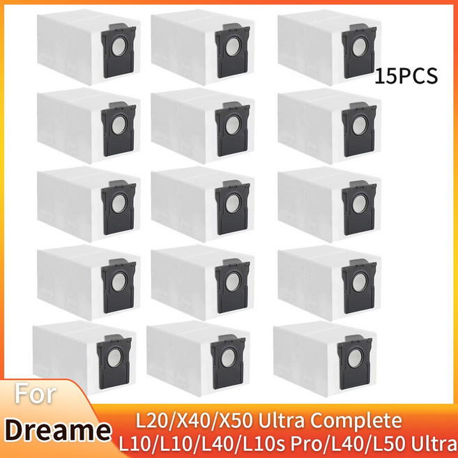 드리미 L20X40X50 울트라 컴플리트 L10L10L40L10s 프로L40L50 울트라 모바 E30 울트라P50 프로 울트라 먼지봉투에 적용 가능, 3)15pcs