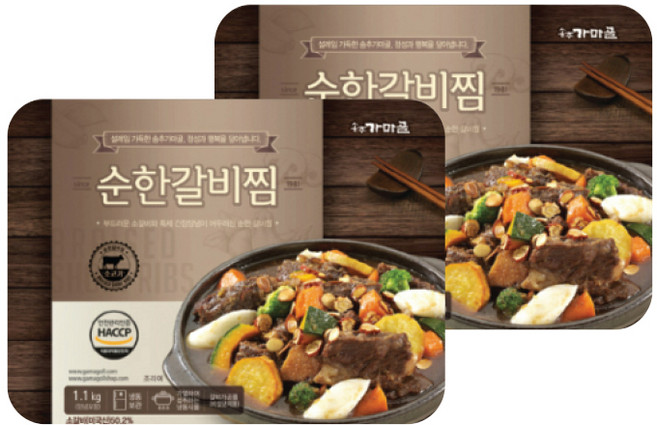 송추가마골 순한 갈비찜, 1.1kg 2팩, 1.1kg