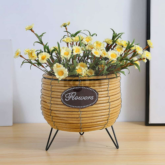 [힐링터치] 스탠드 화분바구니 실내화분, 1개