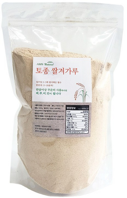 에코스킨 토종 쌀겨 미강가루 600g, 1개