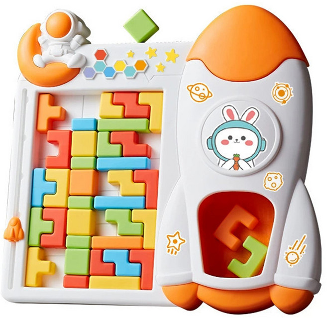 베베코지 테트리스 장난감 교구 소근육 발달 입체 도형 퍼즐, 1개