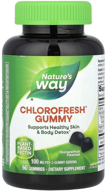 Nature's Way Chlorofresh® 구미젤리 과수원 열매 구미젤리 60개(구미젤리 1개당 50mg) Way (네이처스 웨이), Nature's Way, Chlorofresh® 구미, 1개 - 쿠팡