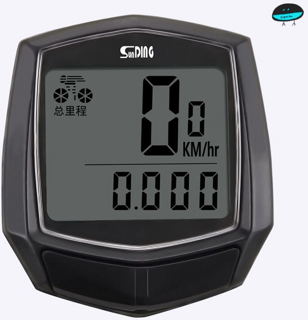 슈페르바 자전거 라이딩 디지털 속도계, 블랙, 1개