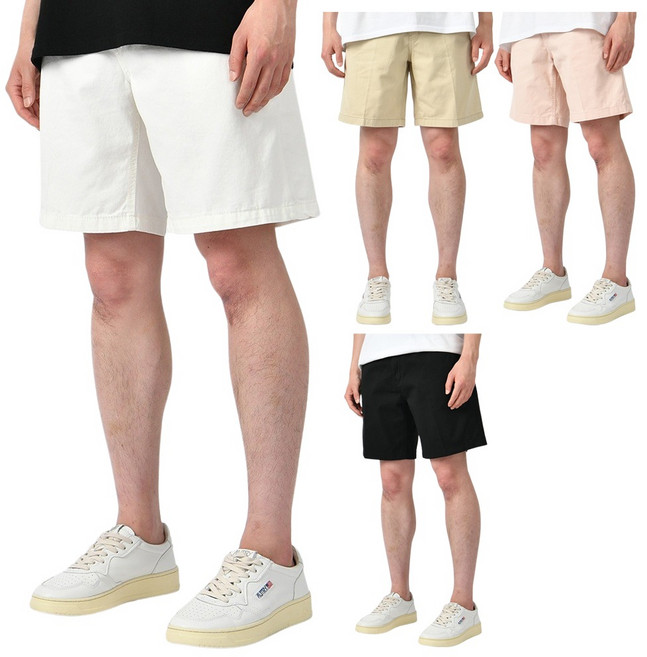 핫코드 남성용 국내생산 여름 5부 텐타덤블 스판 루즈핏 면 반바지