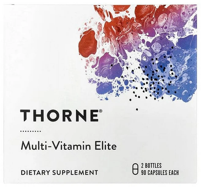 쏜 멀티비타민 엘리트 A.M. & P.M Thorne Multi-Vitamin Elite A.M. & P.M. 90캡슐 x 2병 - 쿠팡