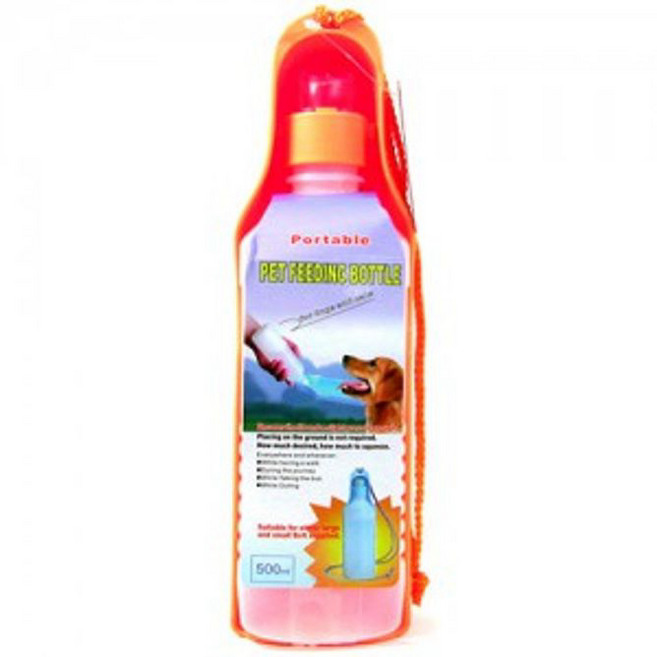 강아지 휴대용 물병 물통 산책 여행 오렌지 530ml, 500ml오렌지