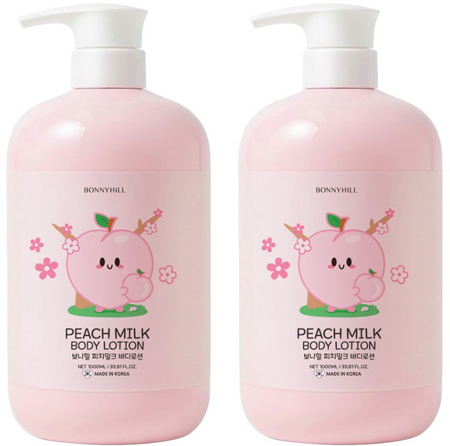 보니힐 피치 밀크 바디로션, 2개, 1L