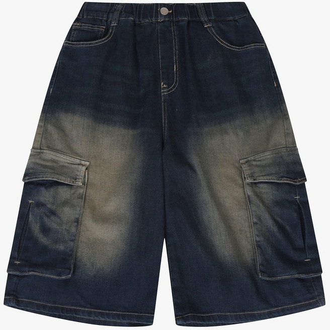 리틀브렌 루즈핏 카고 버뮤다 데님 LBTH254Z7_NC부산대점