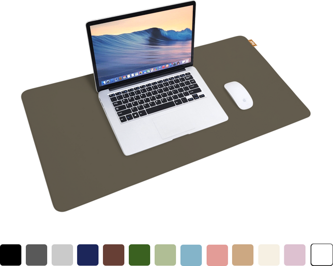 도일 가죽 마우스장패드 대형 키보드매트, 에토프브라운