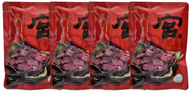 견우푸드 궁 우육포, 70g, 4개