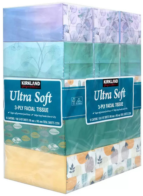 커클랜드 미용티슈, 150매, 15개
