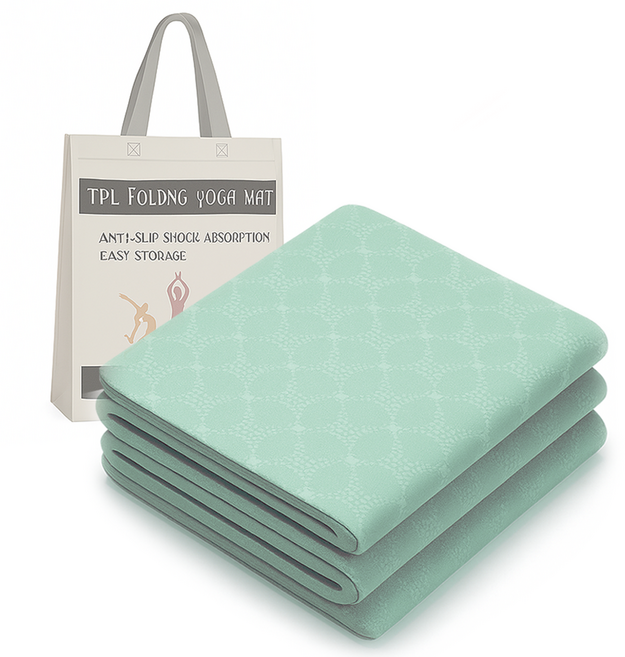 핫쏘잇 8mm 논슬립 접이식 요가매트, 민트, 1개
