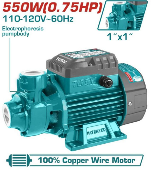 TOTAL 漩渦泵/550W UTWP15506, 1個