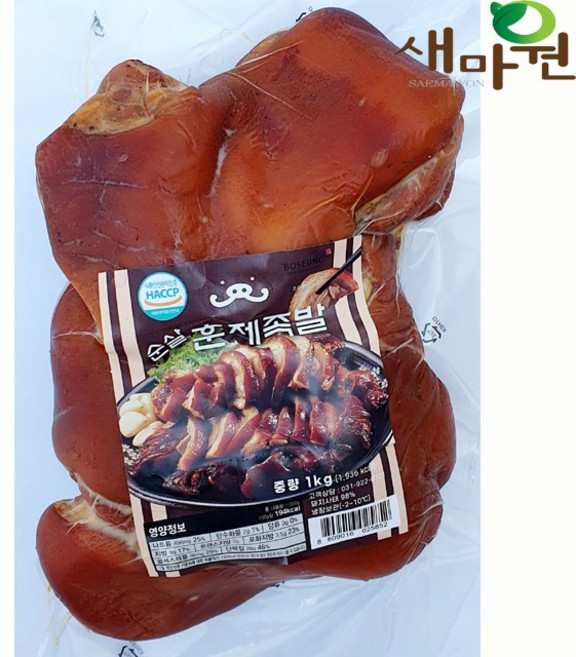 새마원 훈제 순살족발 무뼈 돼지 족발, 1개, 1kg