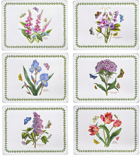 포트메리온 테이블매트 세트 6p, 혼합색상, 305 x 230 x 5 mm, 1세트