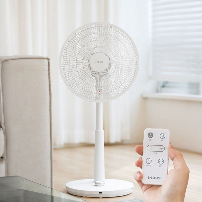 인더스 24단 미세바람 저소음 리모컨 가정용 스탠드 선풍기 IN-A36