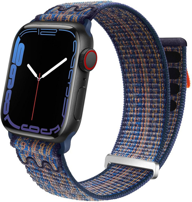 호환 Apple Watch 밴드와 호환되는 스포츠 루프 밴드 38mm 40mm 42mm 44mm iWatch 시리즈 6 5 SE 4 3 2 1 스트랩 나일론 벨크로 여성 남성 신축