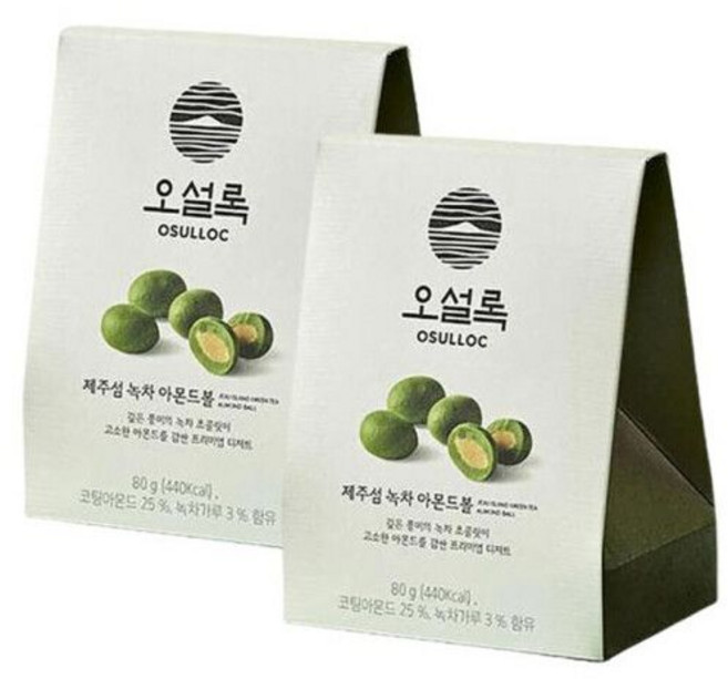 오설록 제주섬 녹차아몬드볼, 80g