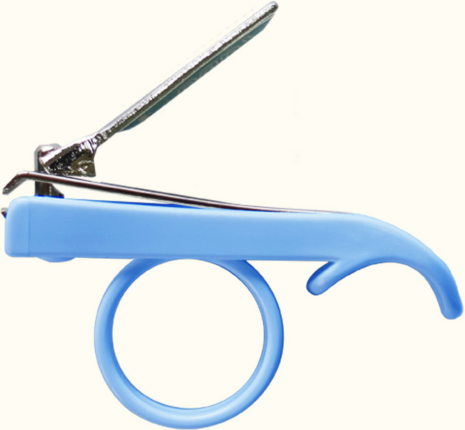 신생아 안전 손톱깍이(튐방지 안전고리형), 1개, 안전손톱깎이 블루