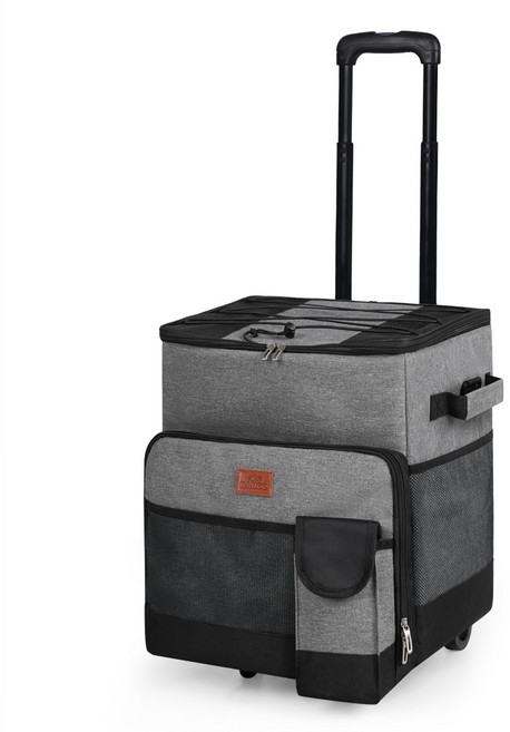 대용량 접이식 카트 보냉가방 보쿤 캠핑 아이스박스, 그레이, 1개