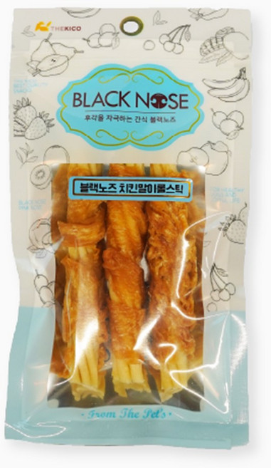 더키코 블랙노즈 강아지껌, 치킨말이롤스틱, 75g, 1개