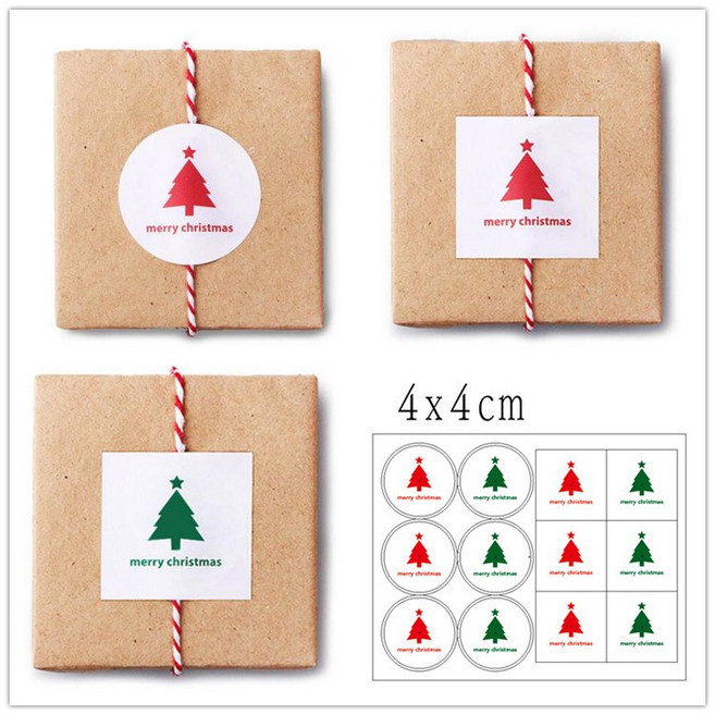땡쓰몰 크리스마스 포장용품, 1매, 13.크리스마스 스티커/02.별트리
