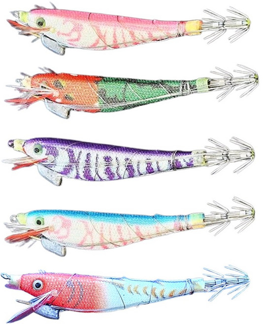 삼봉에기 5개 갑오징어 제주 한치 오모리 심해 문어 생미끼 삼봉 학꽁치, 1세트, 10g, 혼합_5개