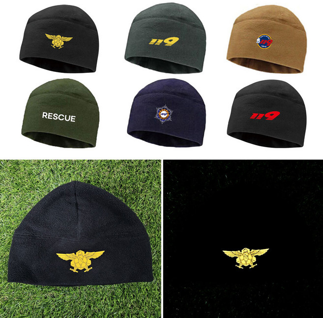 119 소방 새매 방한 겨울 모자 폴라 마이크로 플리스 비니