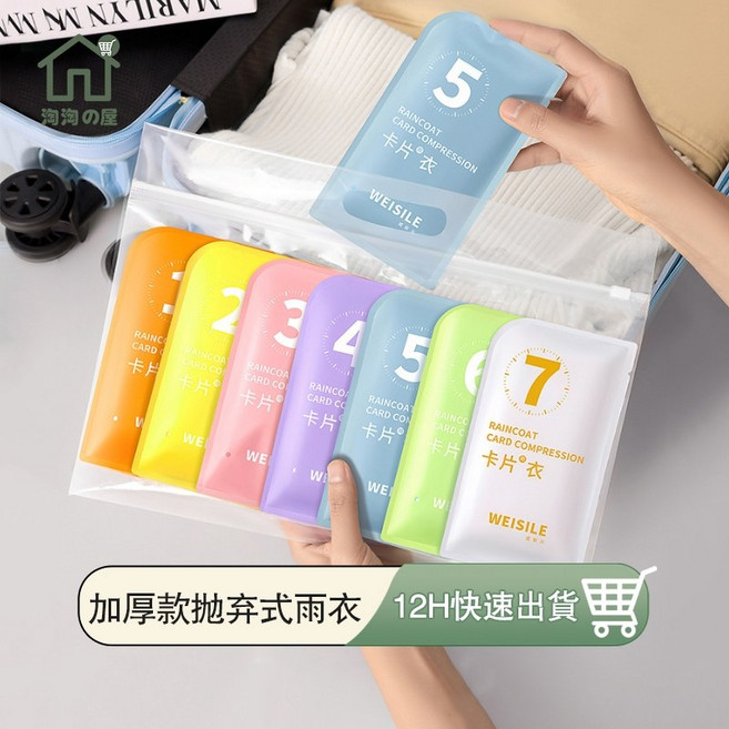 WEISILE 加厚款卡片雨衣 男女適用輕便性雨衣
