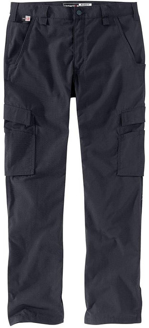 Carhartt 남성용 104786 내화성 포스® 릴렉스 핏 립스톱 카고 딥 네이비.