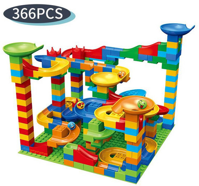 마블런 구슬 장난감 롤러코스터 공굴리기 블럭 레일 065, 1개, 블루 065