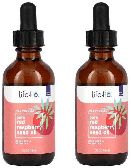 라이프플로 퓨어 레드 라즈베리 씨드 오일 60ml x2팩, 59ml
