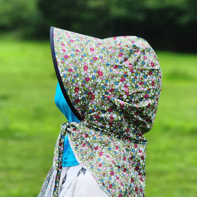 (국산) 스포즌 고급형 면 리본 끈농모-자외선차단 농사모자 일 작업모자 썬캡 과수원모자 농부모자 작업모자 얼굴햇빛가리개