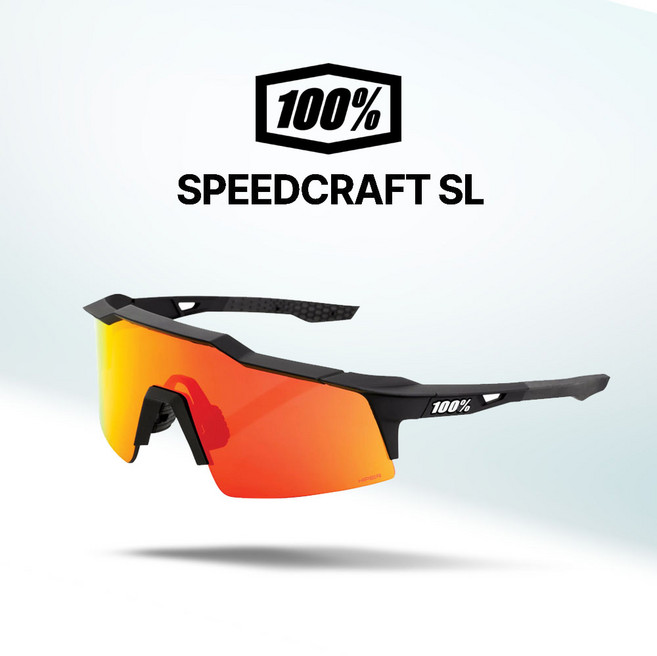 100% 고글 스피드크래프트 SL 자전거 야구 골프 스포츠 선글라스 100퍼센트 100프로(08), 02.소프트택트블랙/레드미러(05), 1개