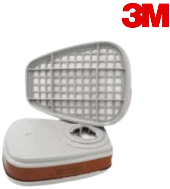 3M 면체마스크 방독면 방독정화통 6000시리즈 방독필터, 2세트, 상세페이지참조