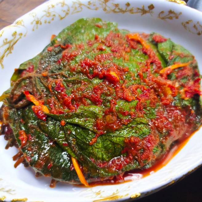 [신상품출시]어머님의 손맛 그대로 전라도식 생깻잎 맛있는 김치 가정식 반찬, 1개, 500g