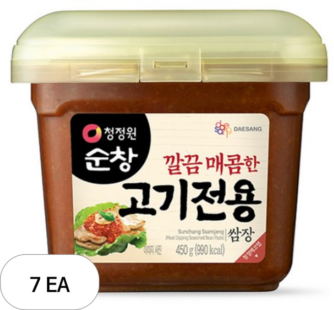 청정원순창 깔끔 매콤한 고기전용 쌈장, 450g, 7개