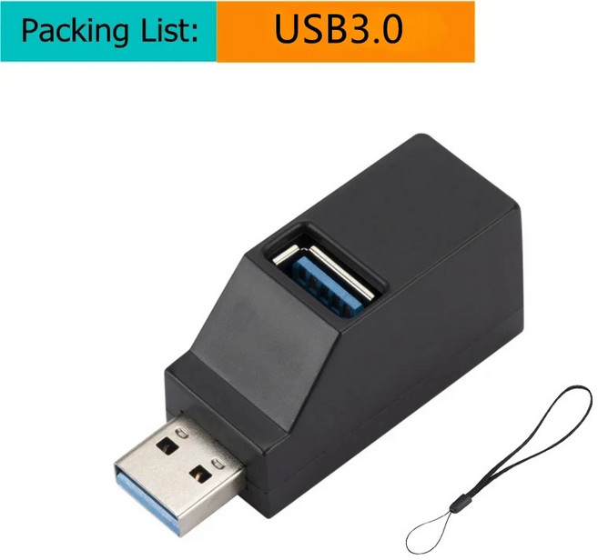 4/7 포트 USB 3.0 허브 5Gbps 도킹 스테이션 분배기 OTG 어댑터PC 노트북 Macbook용 TYPE C 전원 포함, 1개, [02] 3-in-1 Black
