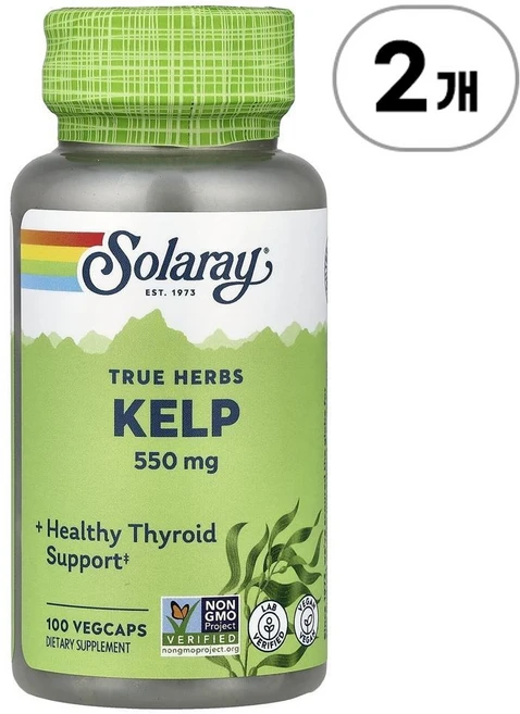 솔라레이 트루 허브 켈프 Solaray True Herbs Kelp 100정, 2개 - 쿠팡