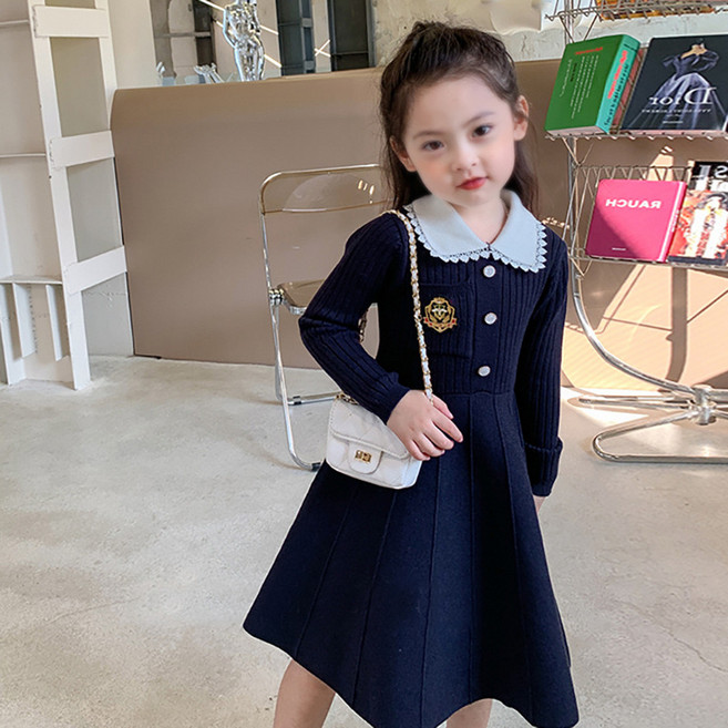 미니으니 여아용 복고 세라 니트원피스[1223]