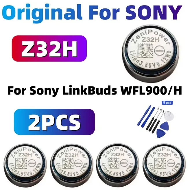2Pcs Z55 Z32 배터리 소니 WF-1000XM3M4M5 ZeniPow LinkBuds S WFLS900NB er + 도구, 1개, 03 Z32H-2PCS