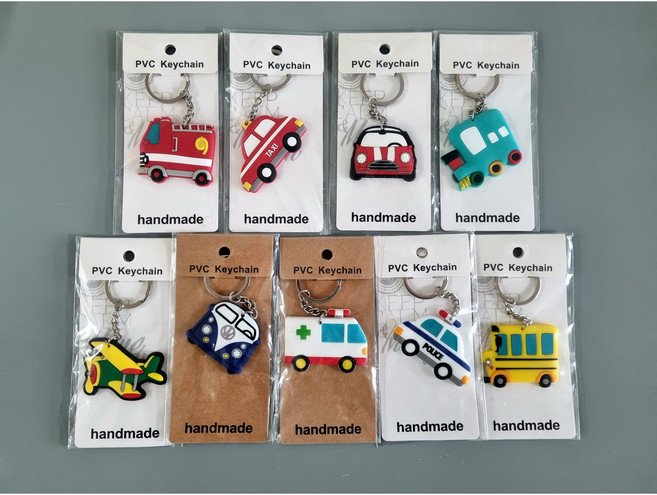소방차키링 경찰키링 자동차 비행기 기차 구급차 차키 가방, 9. 스쿨버스, 1개, 9. 스쿨버스