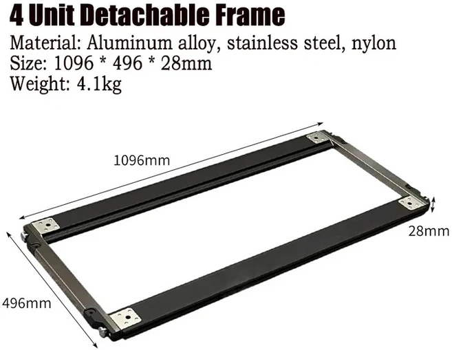 야외 IGT 프레임 테이블 이동식 블랙 캠핑 접이식 2/3/4 유닛 다리, 08 4 Unit Frame
