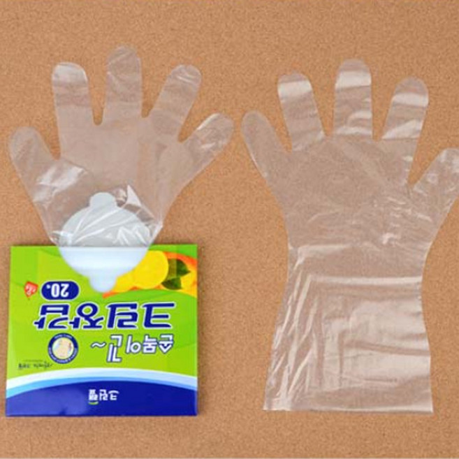 손목이 긴 크린장갑 20매 김장용 청소 오염, 1개